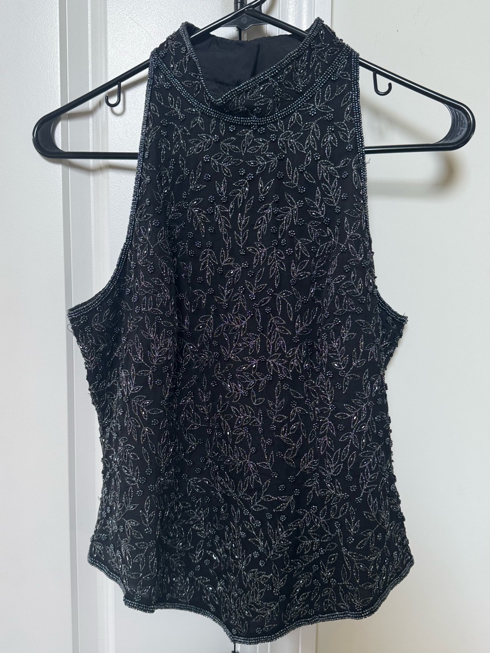 Papell Boutique Beaded Silk Top size Medium